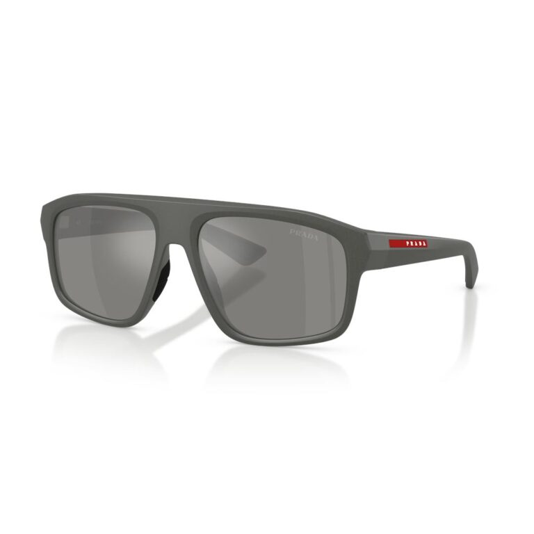 Prada Linea Rossa 0PS B02S Solbriller - Firkantede Grå Spejlede Linser