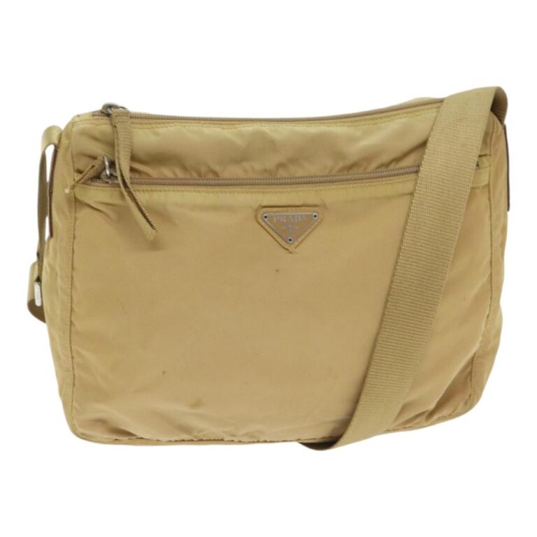 Prada Vintage Shoulder Bag Beige/Silver Nylon