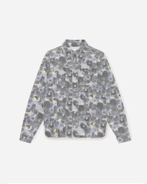 Print Denim Shirt - Brunnera Blue