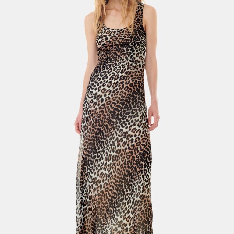 Printed Chiffon Maxi Dress