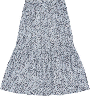 Printed Cotton Maxi Flounce Skirt