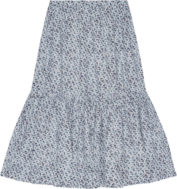 Printed Cotton Maxi Flounce Skirt