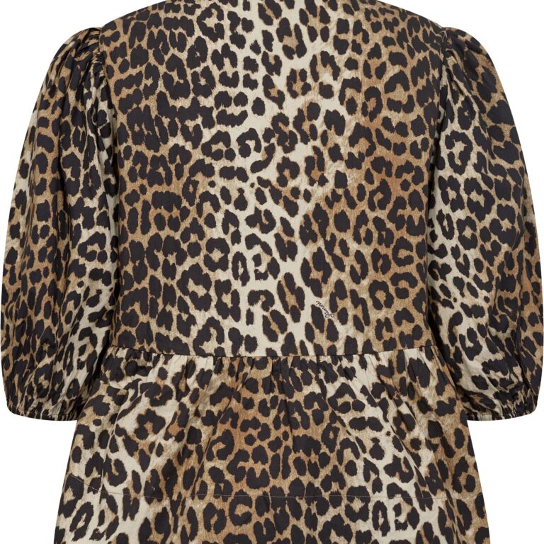 Printed Cotton Poplin Peplum Blouse