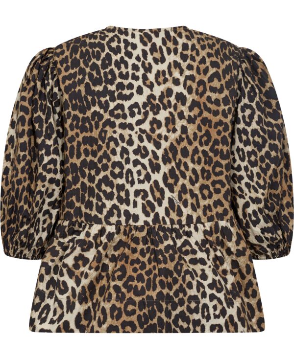 Printed Cotton Poplin Peplum Blouse