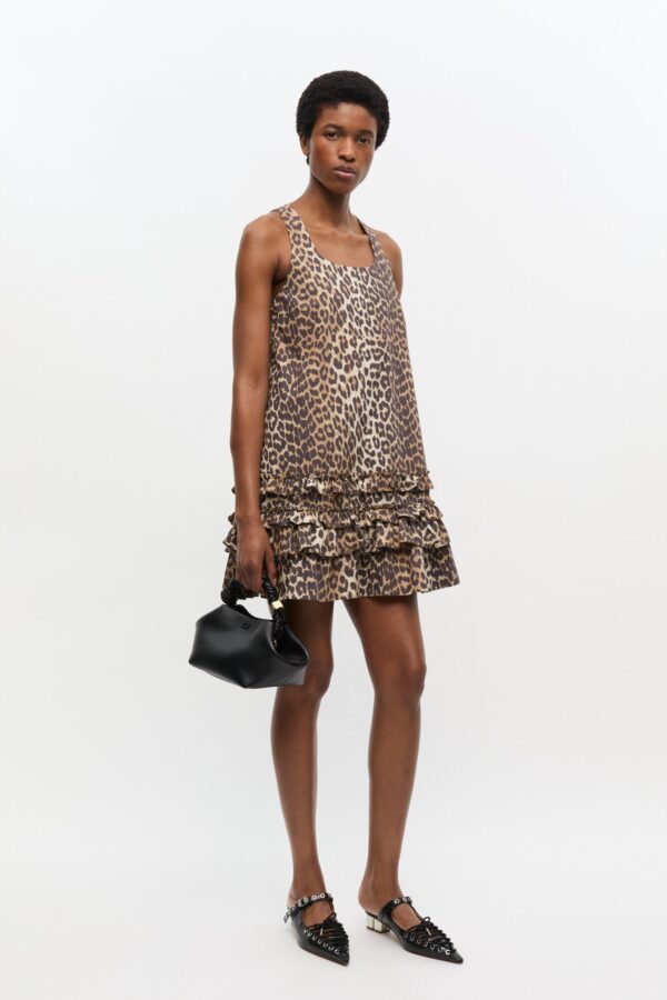 Printed Cotton Poplin Uneck Mini D