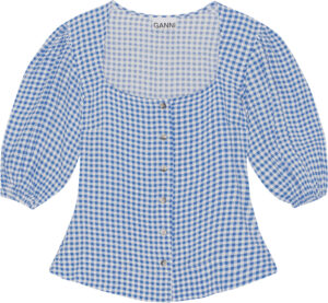Printed Crepe Button Down Bluse