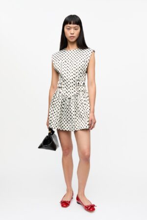 Printed Double Satin Corset Mini Dr