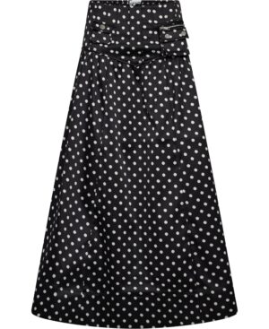 Printed Double Satin Corset Skirt