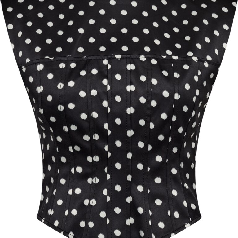 Printed Double Satin Corset Top