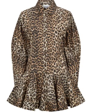 Printed Stretch Cotton Mini Shirt D