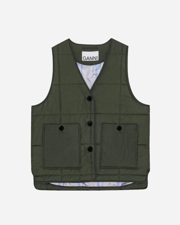 Quilt Boxy Vest - Kombu Green