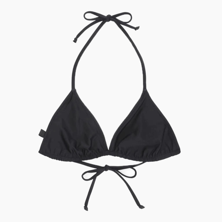 Recycled Core Solid String Bikini Top A4043 - Black - GANNI - Sort L