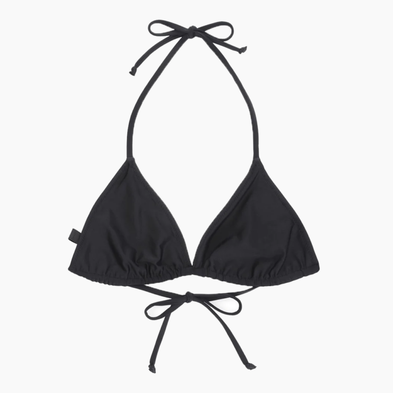 Recycled Core Solid String Bikini Top A4043 - Black - GANNI - Sort S