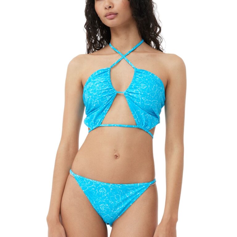 Recycled Printed String Bandeau Bik