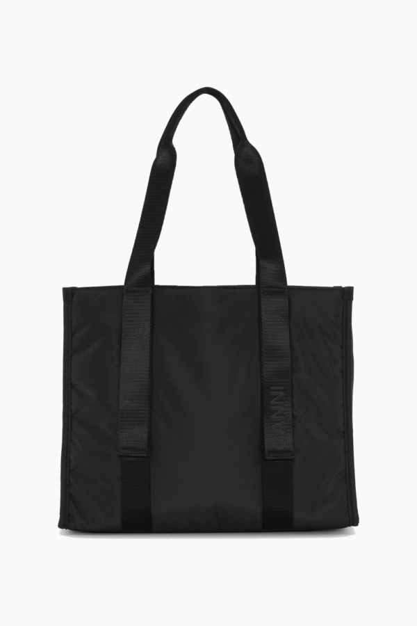 Recycled tech Medium Tote A4974 - Black - GANNI - Sort One Size