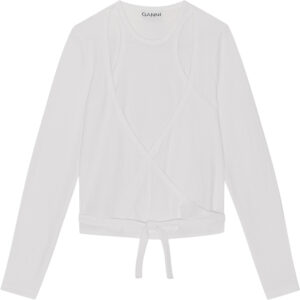 Rib Jersey Wrap Bluse