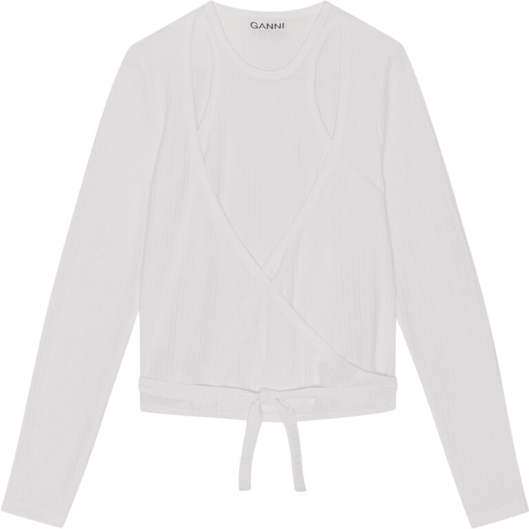 Rib Jersey Wrap Bluse