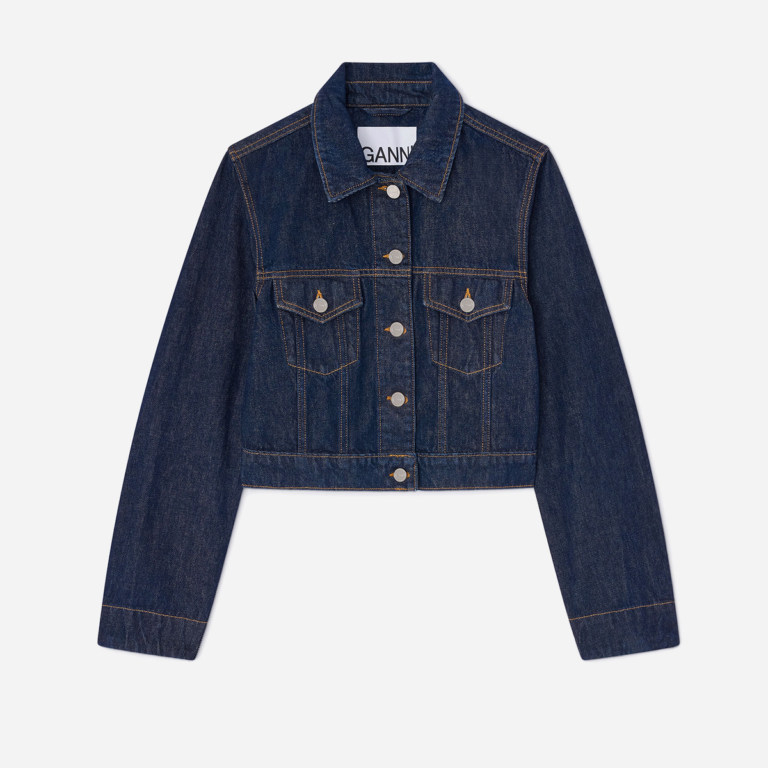 Rinse Denim Cropped Jacket