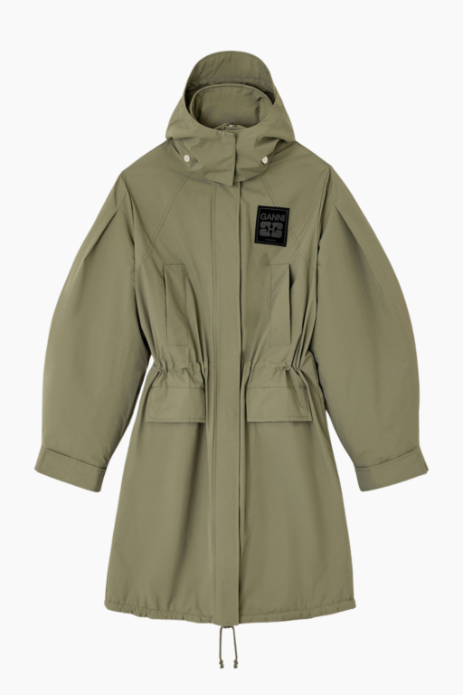 Ripstop Tri-Layer Parka Coat W1013 - Kalamata - GANNI