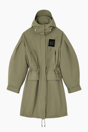 Ripstop Tri-Layer Parka Coat W1013 - Kalamata - GANNI - Grøn XS