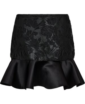 Satin Cloque Mini Skirt