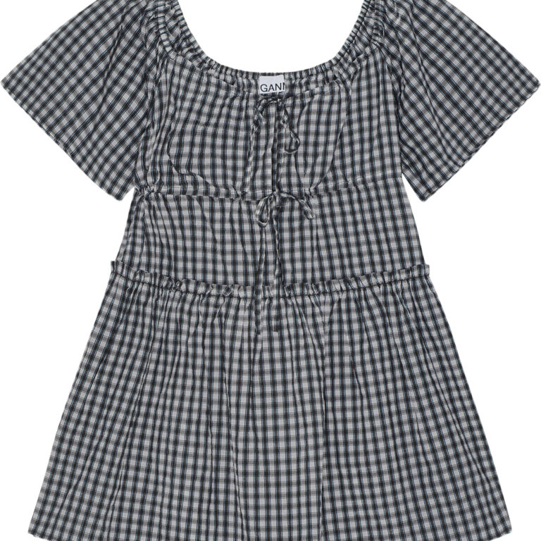 Seersucker Check Mini Layer Dress
