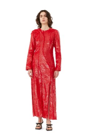 Sequins Cutline Maxi Dress