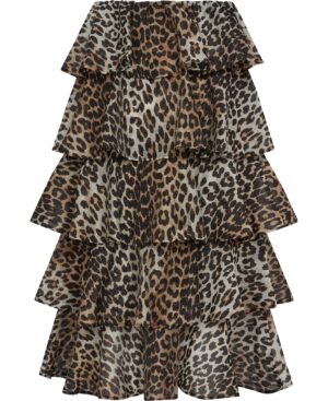 Sheer Voile Maxi Flounce Skirt