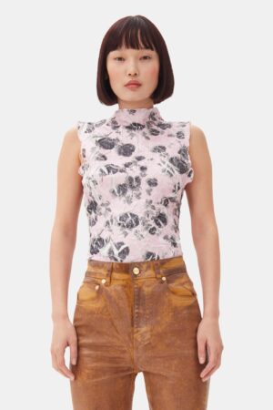 Shibori Pleat Top