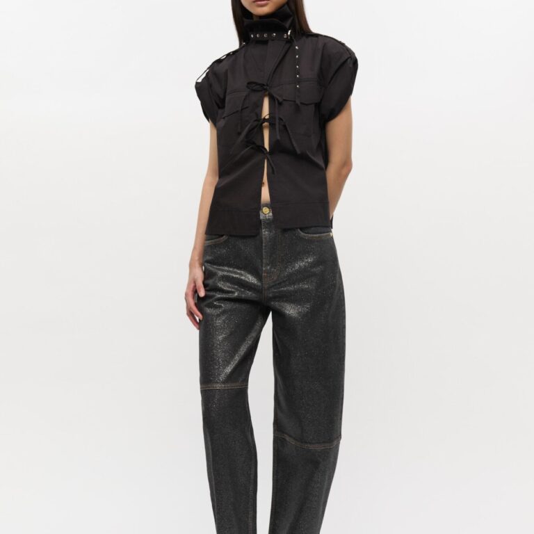 Shimmery Foil Denim Stary