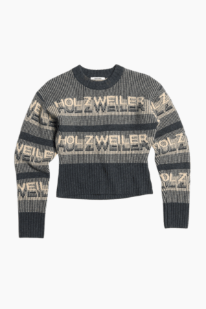 Ski Cropped Crew - Dark Grey - Holzweiler - Mønstret L