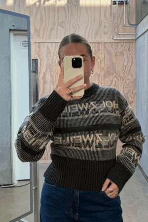 Ski Cropped Crew - Dark Grey - Holzweiler - Mønstret XS