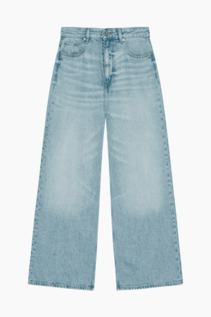 Soft Rigid Denim Baggy Jeans J1743 - Light Blue Stone - GANNI - Blå 24