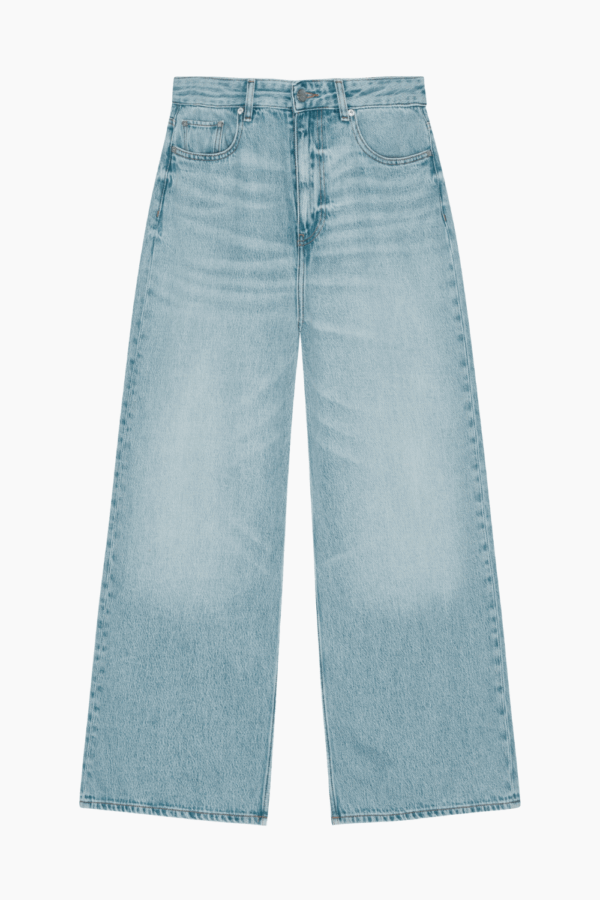 Soft Rigid Denim Baggy Jeans J1743 - Light Blue Stone - GANNI - Blå 24