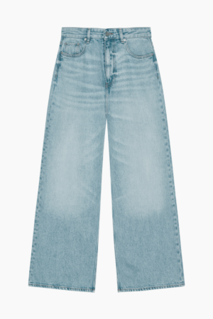 Soft Rigid Denim Baggy Jeans J1743 - Light Blue Stone - GANNI - Blå 27