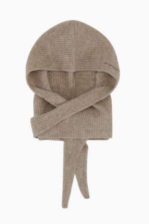 Soft Wool Balaclava A5983 - Almond Milk - GANNI - Beige One Size