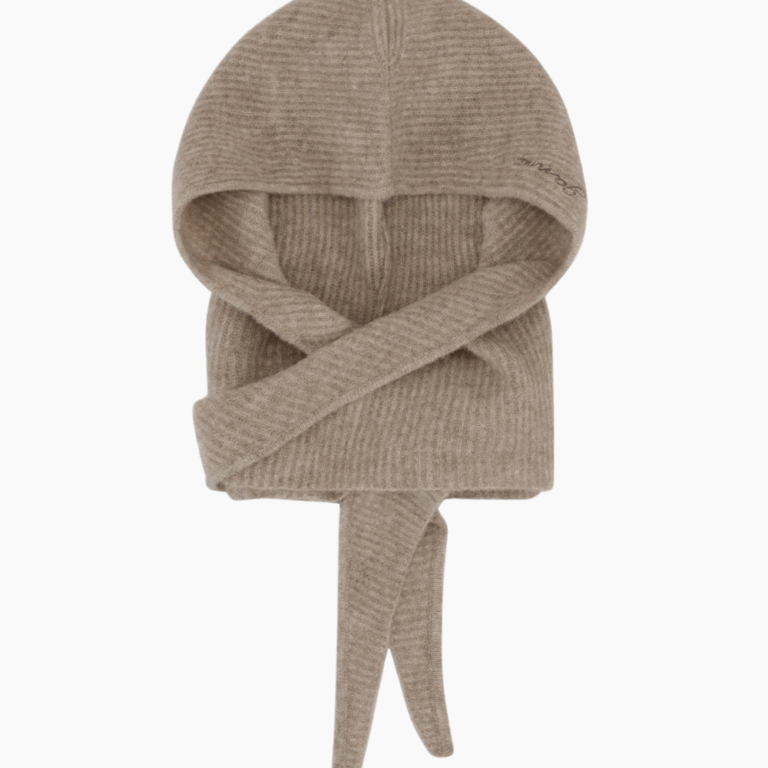 Soft Wool Balaclava A5983 - Almond Milk - GANNI - Beige One Size