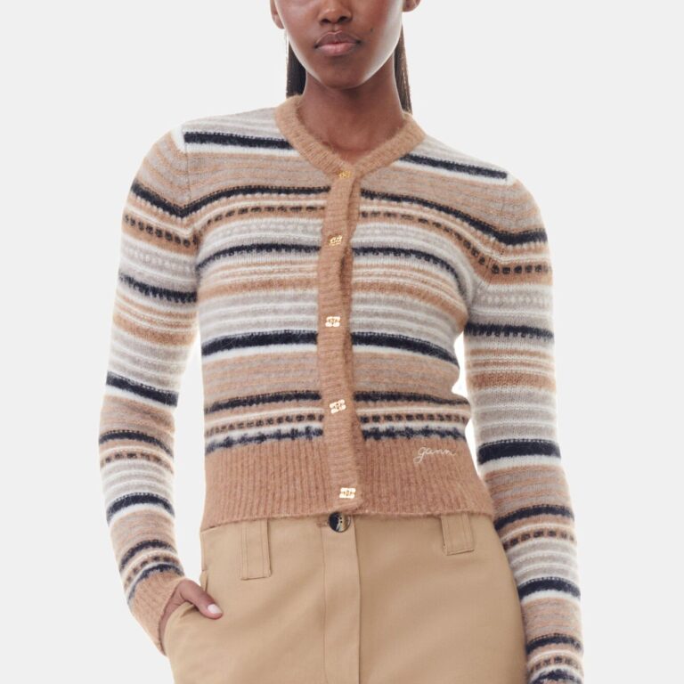 Soft Wool Stripe Cardigan