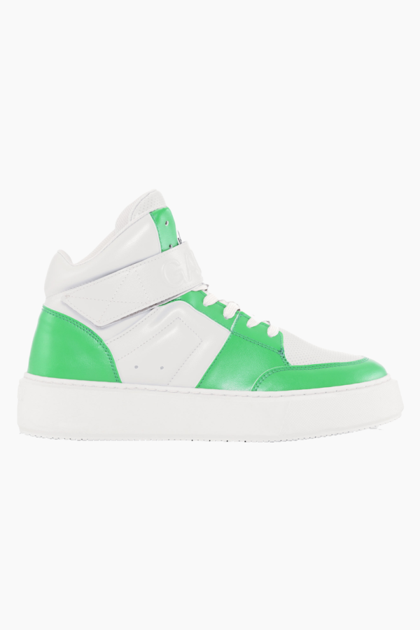 Sporty Mix Cupsole High Top Velcro Sneakers - Kelly Green - GANNI - Grøn 41