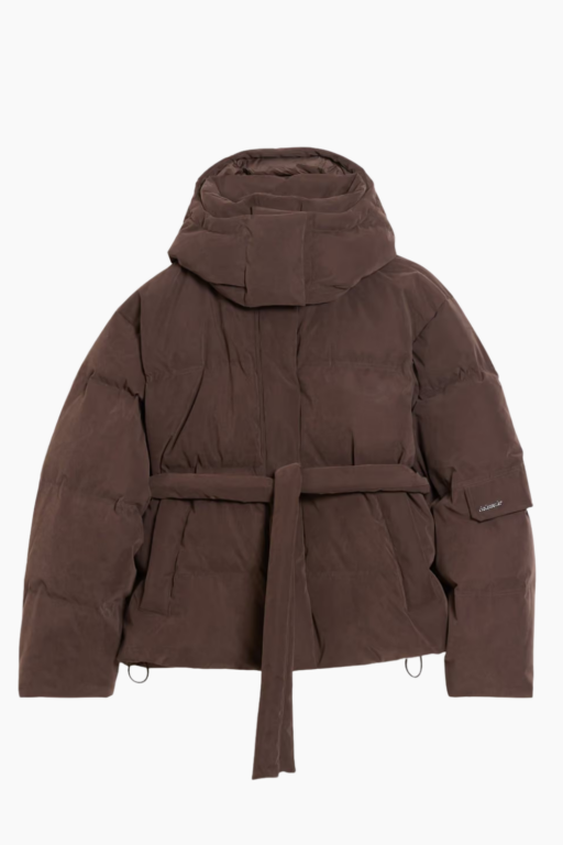 Steilia Brushed Down Jacket - Dk Brown - Holzweiler