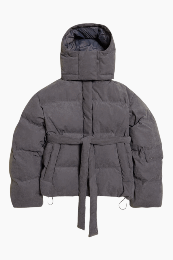 Steilia Brushed Down Jacket - Grey - Holzweiler - Grå XS