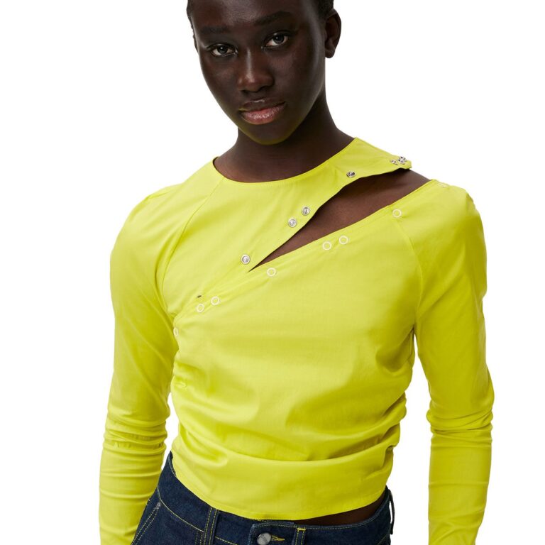 Stretch Cotton LS Blouse