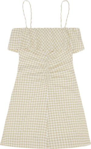 Stretch Seersucker Strap Mini Dress
