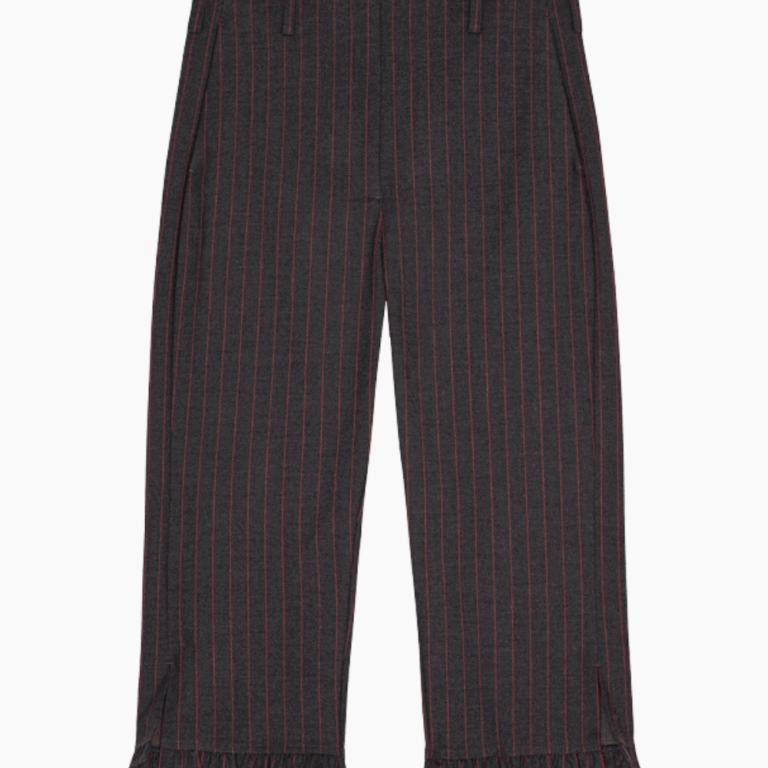Stretch Stripe Tailoring Capri Pants W0672 - Phantom - GANNI - Stribet XS