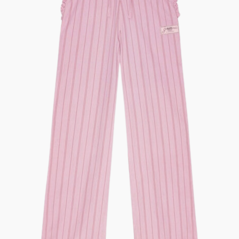 Stripe Cotton Pyjamas Pants W0327 - Lilac Sachet - GANNI - Lyserød XS