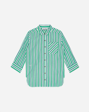 Stripe Cotton Shirt - Creme de Menthe