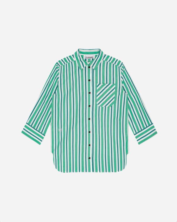 Stripe Cotton Shirt - Creme de Menthe