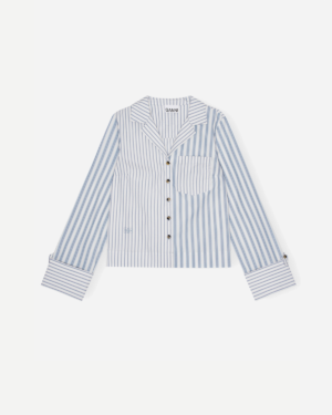 Stripe Cotton Shirt - Egret