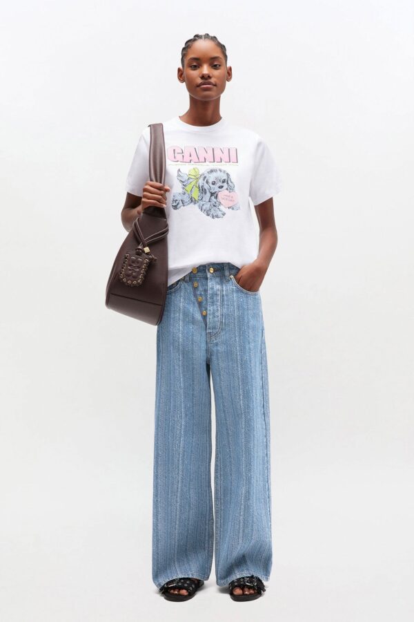 Structured Denim Double Fly Baggy J