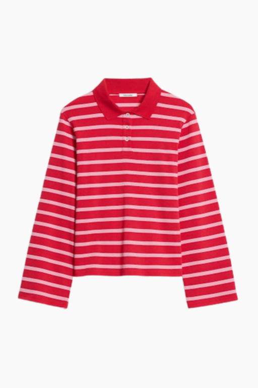 Sunny Polo - Red Stripe - Holzweiler
